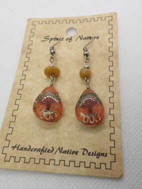 Spirit of Nature Handcrafted Native Design Earrings New